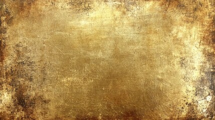 Fototapeta premium Gold background with a few spots of brown. The background is a bit rough and has a vintage feel to it