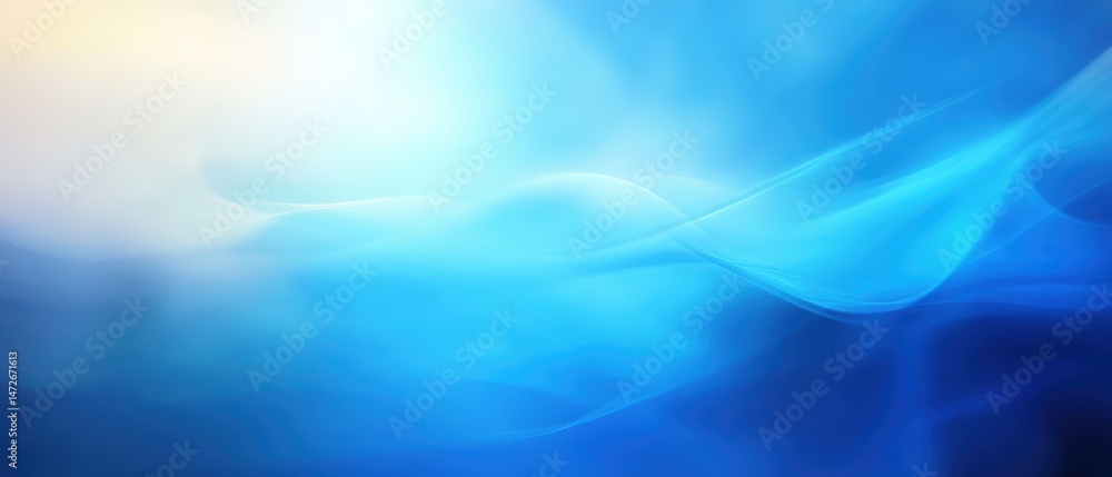 Poster abstract blue flowing light waves dynamic background with vibrant energy and smooth motion for digit