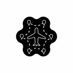 creative details Airplane route icon Vector Illustration