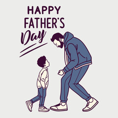 Happy fathers day vector illustration