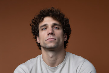 Fototapeta premium minimalistic portrait of individual with hemophilia showcasing their resilience and strength