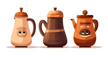 Coffee Jug Cartoon Vector Illustration for Beverages Promotion Campaigns