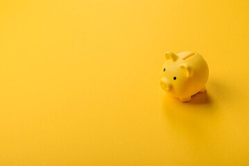 Piggy bank as a financial conceptual background with coins, doing business