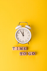 Time to go conceptual backdrop for going to school, students, starting a business