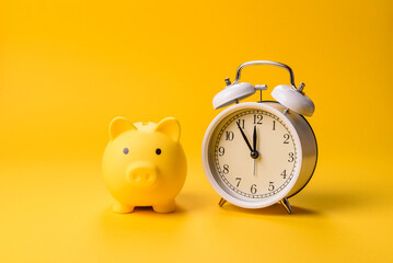 Piggy bank as a financial conceptual background with coins, doing business