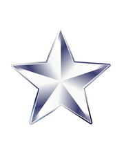Obraz premium silver star on transparent background