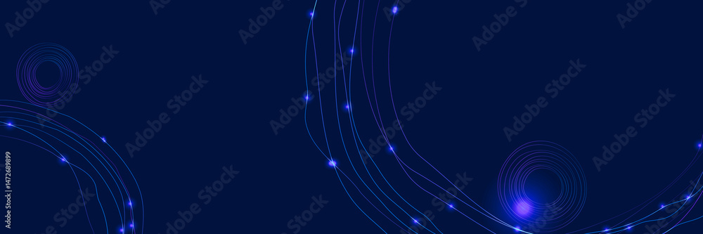 Aufkleber blue gradient abstract background with smooth cyclic lines and highlights. minimalist abstract desig