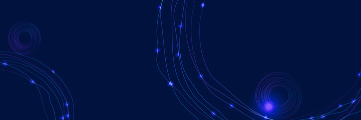 Blue gradient abstract background with smooth cyclic lines and highlights. Minimalist abstract design for digital projects and presentations.