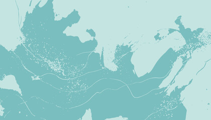 Obraz premium Pastel Cyan Mint Marble Watercolor Background � Teal Turquoise Alcohol Ink Vector with White Brush Stains