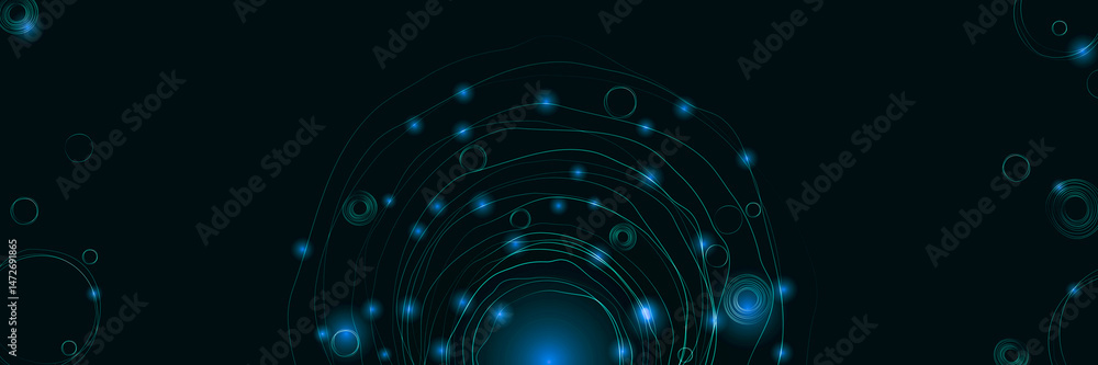 Aufkleber abstract background with circular lines for presentations on technological topics, ai concepts, and 