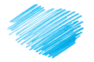 Abstract Light Blue Marker Strokes on Black Background