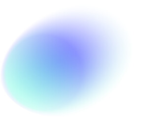 Abstract blurred gradient shape. Round liquid element with soft gradation. Neon spot with aura. Pastel geometric iridescent design