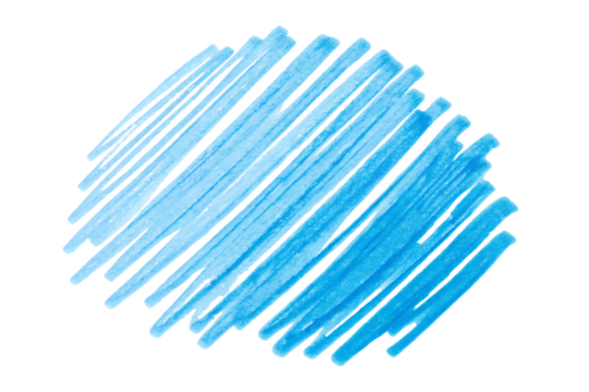Abstract Light Blue Marker Strokes Circular Design Element