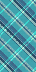 Baby textile background vector, motif plaid tartan fabric. Oktoberfest pattern texture check seamless in cyan and teal colors.