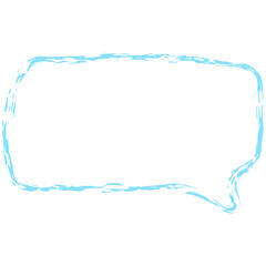 Set of hand drawn chalk speech bubbles. Text box icons for comics. Grunge texture in doodle style.