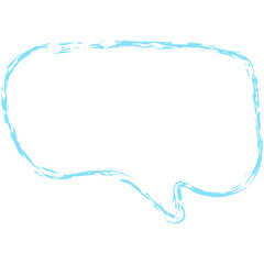 Set of hand drawn chalk speech bubbles. Text box icons for comics. Grunge texture in doodle style.