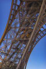 Lifting up to Eifel tower in Paris