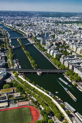 The Siene river in Paris from high above for wallpapers