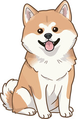 Akita Dog breed vector