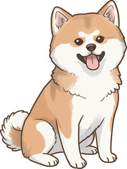 Akita Dog breed vector