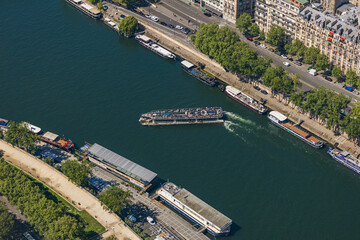 View on Siene river from Eifel tower