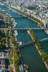 Landscape view to Paris from Eifel Tower