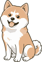 Akita Dog breed vector