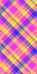 Vibrant diagonal plaid pattern in bright pastel hues.  Perfect for textile design, fashion, websites, and branding.  This cheerful, modern texture evokes feelings of joy and energy.