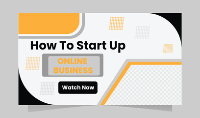 How to start up Youtube video thumbnail  template