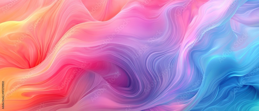 Poster vibrant abstract background with flowing colorful swirls blending shades of pink purple orange and b