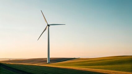 Clean energy for transport. Wind turbine. Renewable energy for people and smart city. New generation of energy. Clean and environmentally friendly use of nanotechnology to generate electricity