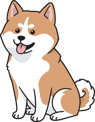 Akita Dog breed vector