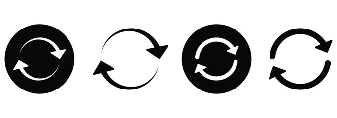 Refresh icon vector. reload sign. Circular arrows.