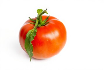 Vibrant Tomato on White Background