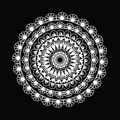 Outline Mandala for Coloring Book Page. Oriental Mandala vector. Mandala Coloring book line art vector illustration. Vector abstract mandala pattern.