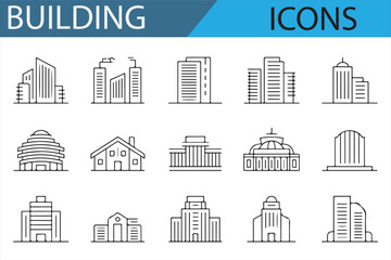 Obraz premium Collection of Building and Architecture Symbols for Design and Branding