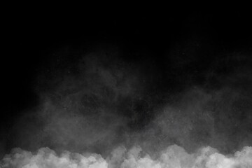 realistic fog or smoke on a black background. Smoke abstract illustration