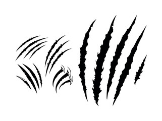 Animal Claw Marks and Paw Prints, set of vector graphic claw marks and paw prints, perfect for graphic design illustration, claw marks, paw prints, animal tracks, animal silhouettes, animal designs, t