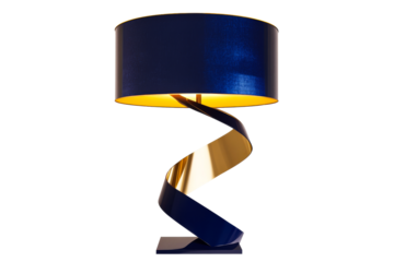 Lamp design with twist shape and elegant color combination