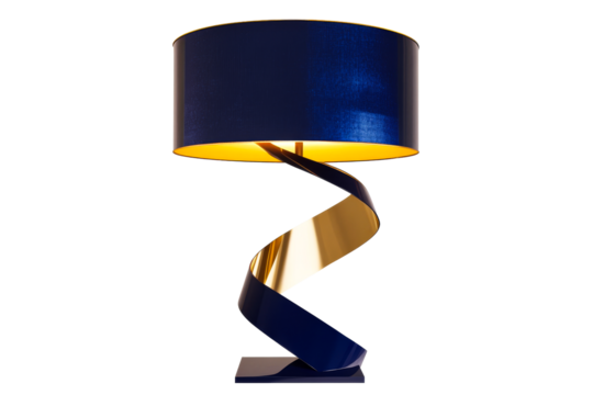Lamp design with twist shape and elegant color combination