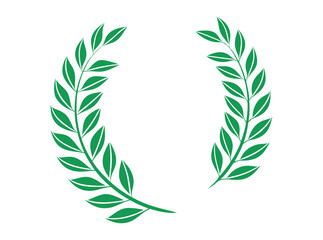 Set of Laurel Wreaths in Blue and Black, Collection of Black Laurel Wreaths on White Background, laurel wreath, laurel, wreath, crown, award, achievement, victory, success, education, school, celebrat