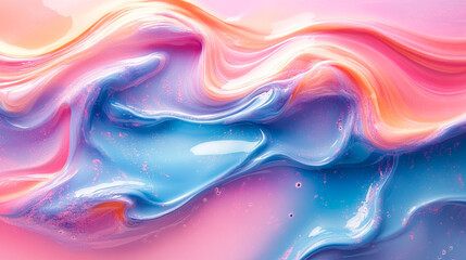 Swirling pastel paint mixing, abstract background texture, design element