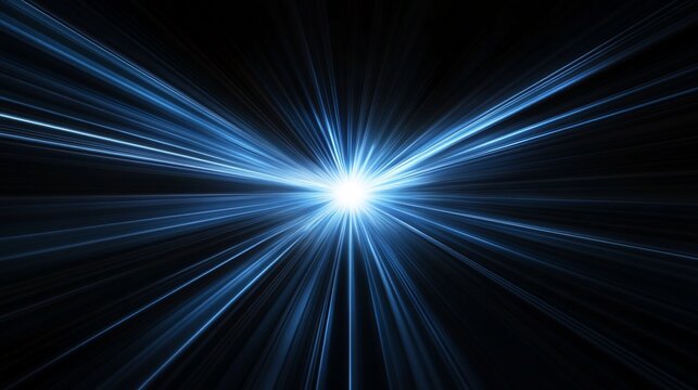 Radiant burst of light radiating outward from a central point
