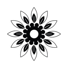 Fototapeta premium Outline Mandala for Coloring Book Page. Oriental Mandala vector. Mandala Coloring book line art vector illustration. Vector abstract mandala pattern.