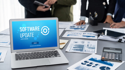 Software update on computer for brisk version of device software upgrade