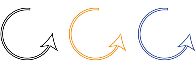 Refresh icon  set  on white background. 