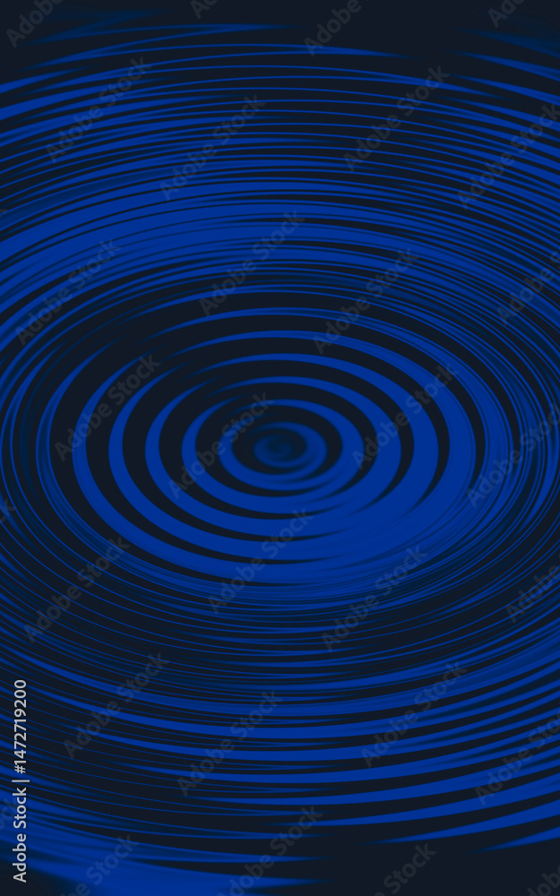 Poster elegant concentric circle patterns in deep blue with subtle metallic accents. abstract circular text