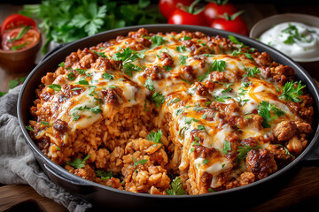 Fototapeta premium meatballs with tomato sauce and cheese