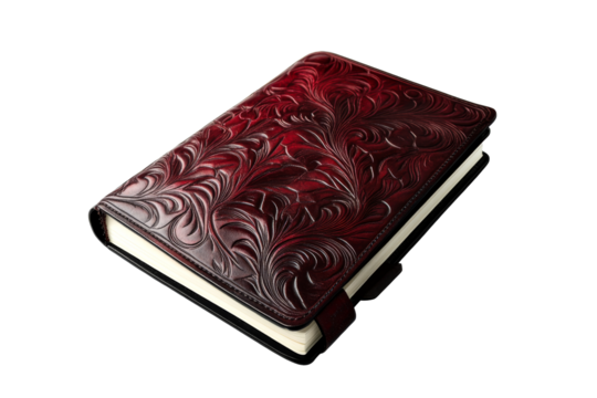 Beautifully crafted leather journal with intricate design elements