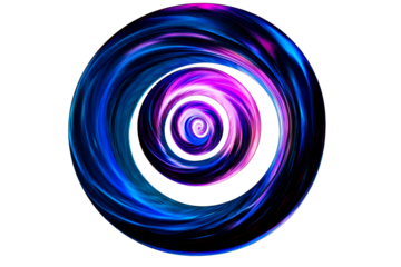 Swirling cosmic vortex in vibrant blue and purple hues
